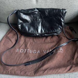 Bottega Veneta Patent Leather Flap crossbody Bag